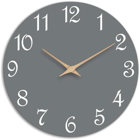 Mosewa Wall Clock Silent Non-Ticking Battery Operated Modern Simple 10" by MOSEWAWALLCLOCK