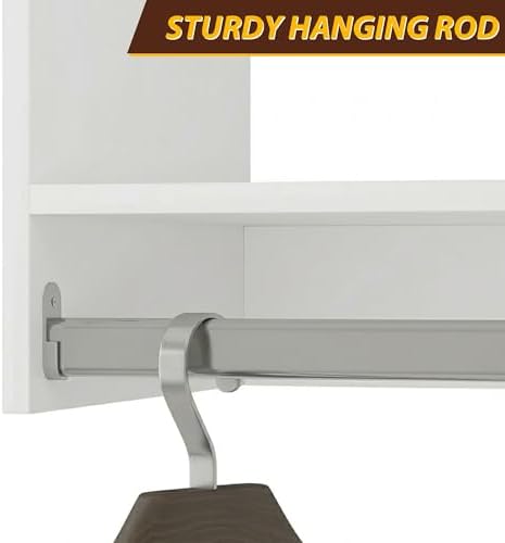 31.5" Wide Tall Hanging Modular Closet System, Wall-Mounted Closet Organizer - Image 5