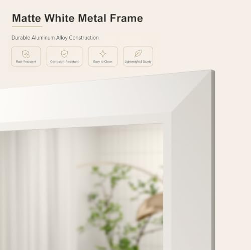 SMIROR 55x30 Matte White Bathroom Vanity Mirror - Image 3