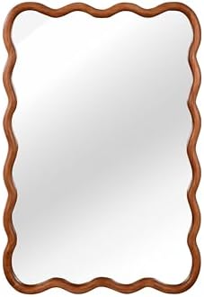 GDFStudio 20"x30" Wavy Rectangle Solid Wood Frame Mirror, Bohemian Decorative - Image 5