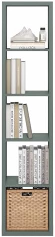 Furinno Cubicle Book Shelf, Vertical 5-Cube Bookshelf, Extra Thick Horizontally - Image 7