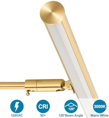 Plug in LED Picture Lights for Paintings Gold Finish - Image 6