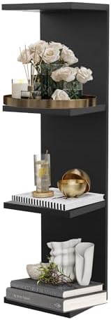 4 Tier Wall Shelf Unit, Vertical Column Floating Storage Home Decor Organizer by Unknown