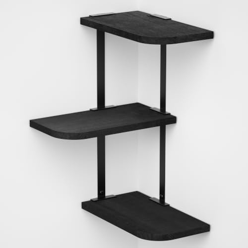 Love-KANKEI Corner Wall Shelf 3 Tier, Solid Wood by Love-KANKEI