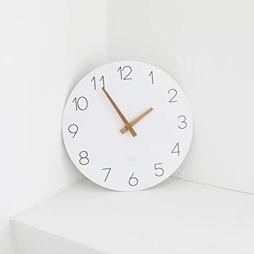 mooas Flatwood Wall Clock, Silent Non-Ticking - Image 2