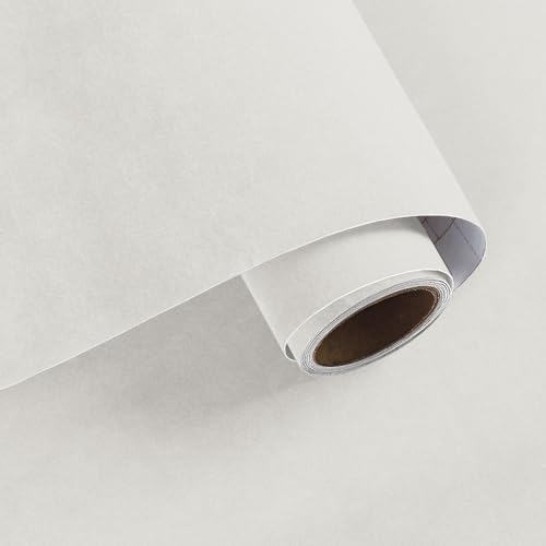 VaryPaper 15.7"x78.7" Off White Velvet Wallpaper Peel and Stick Felt Drawer by VaryPaper