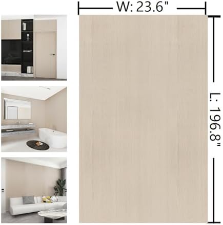 Beige Light Wood Contact Paper Peel and Stick Wallpaper Wood Vinyl Wrap - Image 7