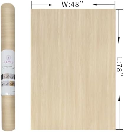48x78inch Extra Wide Light Yellow Wood Grain Wallpaper Beige Brown Oak Contact - Image 7