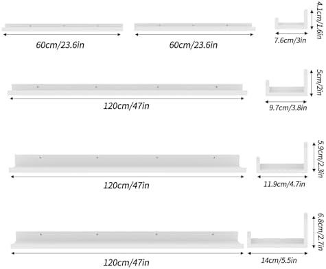Giftgarden 47 Inch Long Floating Shelves - Image 3