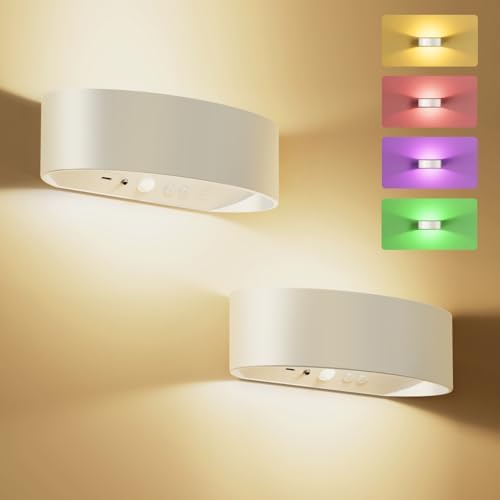 Motion Sensor Wall Light, 5000mAh Rechargeable Battery Operated Wall Sconces by WelcometoFULNIX