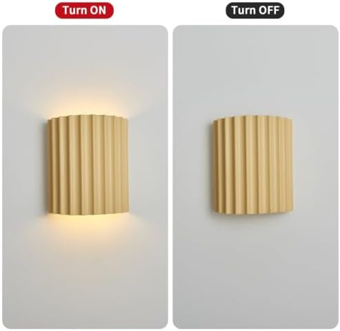 Indoor Hardwired Up and Down Cream Wall Sconce Set of 2 Modern LED 3000K - Image 5
