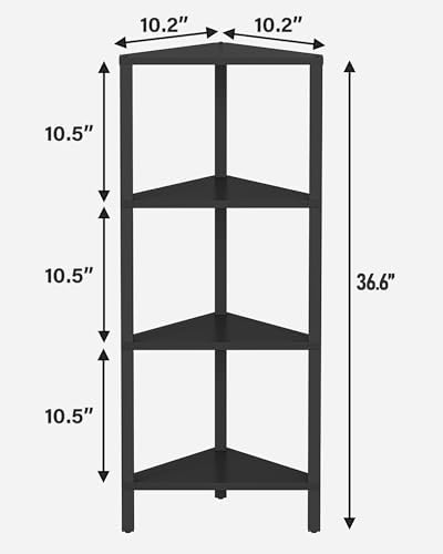 TUTOTAK Corner Shelf, 4-Tier Corner Bookshelf - Image 2