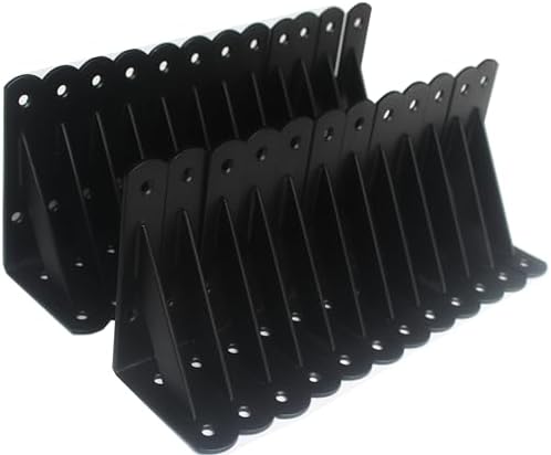 24 Pack L5 x H 3" Black Heavy Duty Shelf Brackets by MHMYDZ