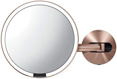 simplehuman 8" Sensor Makeup Mirror, Wall Mount, 5X Magnification, Hard-Wired by Unknown