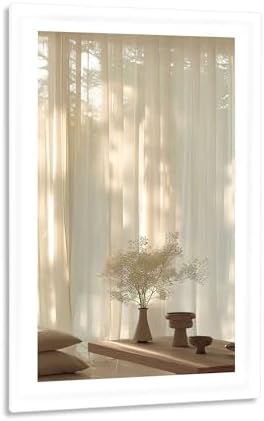 CULER White Bathroom Mirrors for Wall 26 x 40 Inch, Vanity Rustic Mirror by Culer