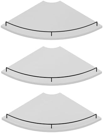 JJL Corner Shelf Wall Mounted, 12 Inches 3-Tier Floating Corner Shelf, by Unknown