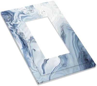 Decorative Outlet Covers Blue Marble Pattern 1 Gang Single Rocker Light Switch - Image 3