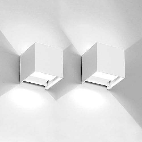 2 PCS 12W Outdoor Sconces Wall Lights LED Exterior/Interior Up and Down Lights by MilleLucciole