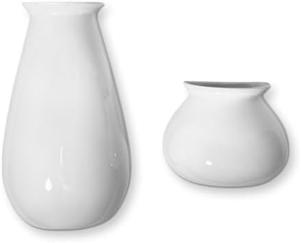 White Ceramic Wall Planters, 10.6 Inch, Flared Design by GDSZJLJ