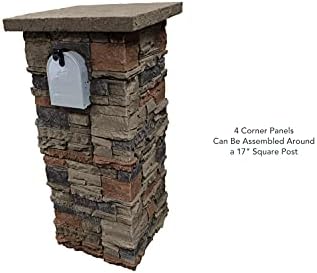 GenStone Faux Stacked Stone Peaked Column Cap 23" x 23" x 2" in Kenai Color - Image 3