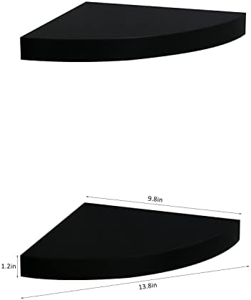 AHDECOR Black Corner Shelves, Modern Floating Corner Shelf - Image 2