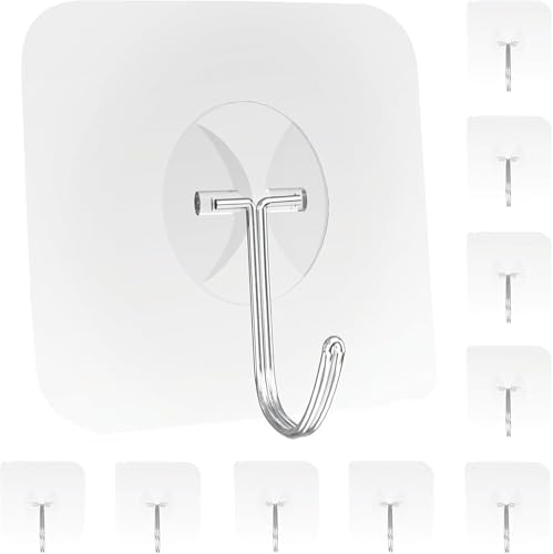 Adhesive Wall Hooks for Hanging Heavy Duty Towel Coat Hooks by Strjobaili