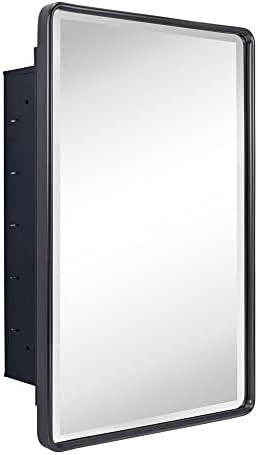 TEHOME Farmhouse Oil Rubbed Bronze Framed Recessed Medicine Cabinet 16x24 by TEHOME
