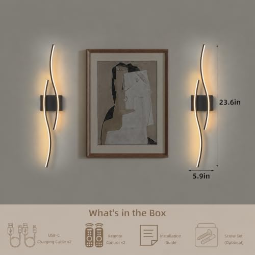 Wireless Wall Sconces Set of Two - Image 6
