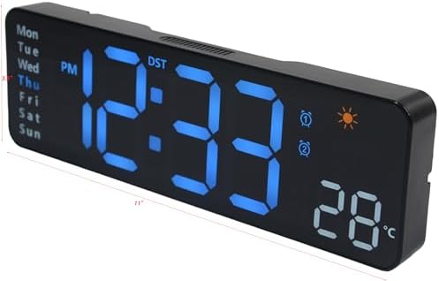OceeK Large Digital Wall Clock, Modern Electric Clock 11" - Image 4