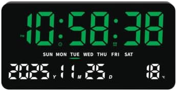 Digital Clock Large Display, LED wall Clock 12/24Hr Format, by Unknown