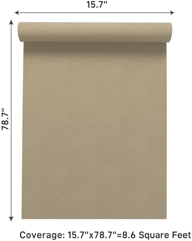 VaryPaper 15.7"x78.7" Dark Beige Self Adhesive Velvet Fabric Soft Felt Velvet - Image 6