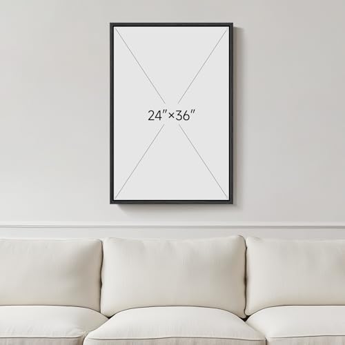 Framed Black and White Modern Abstract Wall Art, 1 Piece 24x36 In - Image 3