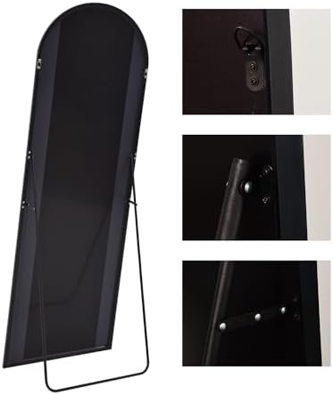 KOMCOTE Full Length Floor Mirror, 91x46 Inch Oversized Arched Standing Mirror - Image 5