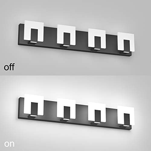 Aipsun 4 Lights Modern Black Vanity Light Up and Down Black Bathroom Lighting - Image 6