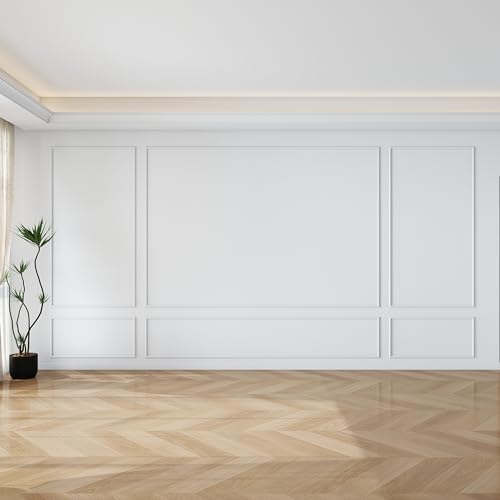 Pangda 3set Peel and Stick Wall Molding Kit 3D Premade, 35x68in+99x68in by Pangda