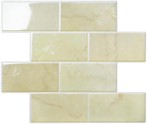 STICKGOO 10-Sheet Subway Tile Peel and Stick Backsplash, Self Adhesive Vinyl by STICKGOO