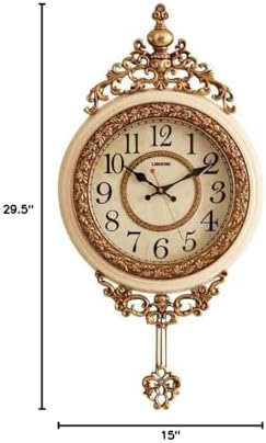 SHISEDECO 29.5" Large Vintage Antique Grandfather Pendulum WallClock - Image 5