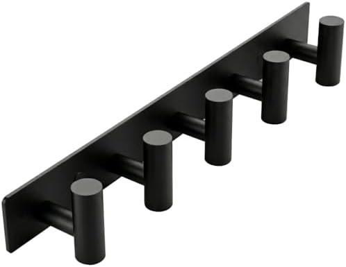 Matte Black Coat Rack Wall Mount by Giveyourbathroomanewlook