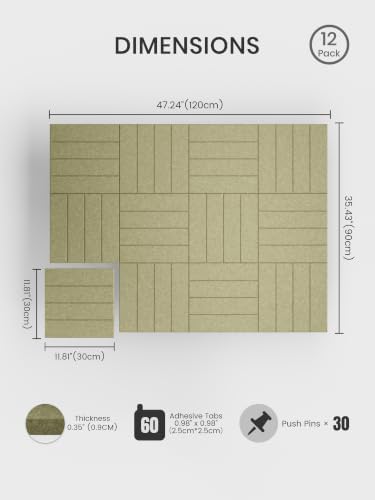 Bumusty 48" x 36" Large Cork Board Alternative - Image 2