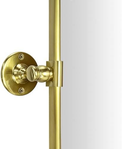 TEHOME Pivot Mirror Brushed Gold Tilt Bathroom Vanity Mirror Large Metal Framed - Image 3