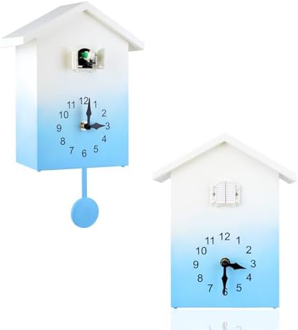 KEYPOWER Cuckoo Clock Cuckoo Wall Clock, Natural Bird Voices Or Cuckoo Call by KEYPOWER