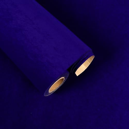 15.7"x472" Blue Self Adhesive Velvet Flocking Liner by FANCYEASY