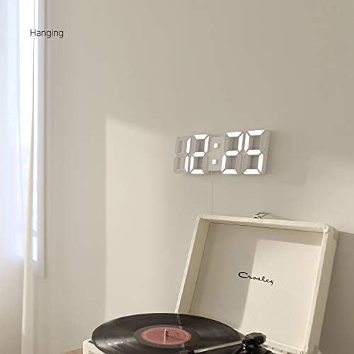 mooas 3D Pure Slim M LED Clock, 11.8" Multi-Function LED Digital Clock - Image 2