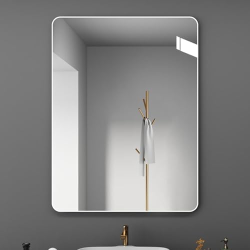 Metal Framed Bathroom Mirror Vanity Rectangle Wall Mounted Modern Mirrors by Unknown