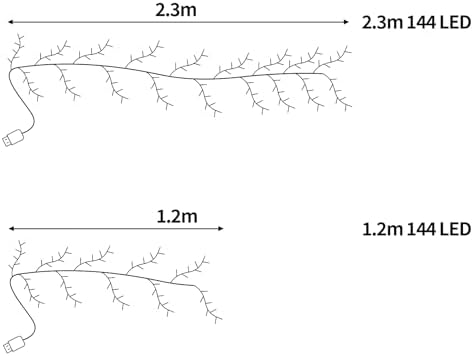 6FT 144LED Cherry Blossom LED Branch Vine String Lights, Wall Decor - Image 4