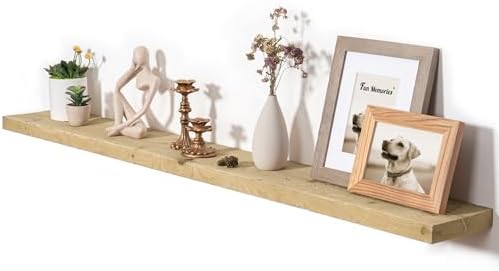 Fun Memories 55 Inch Reclaimed Wood Floating Shelves by FunMemories