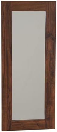 Household Essentials Rectangle Wall Mirror Décor, Hickory Finish by HouseholdEssentials