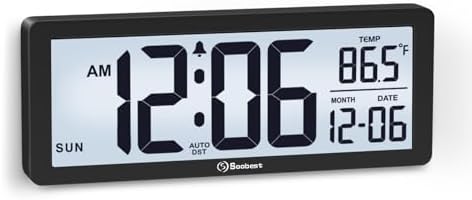 Soobest 8.5 Inch Digital Wall Clock Battery Operated, Compact Display by Soobest