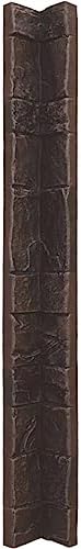 Universal Inside Corner for EverStone Faux Stone Siding Panels, Dark Tobacco by EkenaMillwork