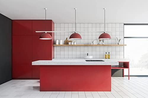 15.7" x 118" Thicken Red Wallpaper Red Contact Paper Solid Color Peel and Stick - Image 5